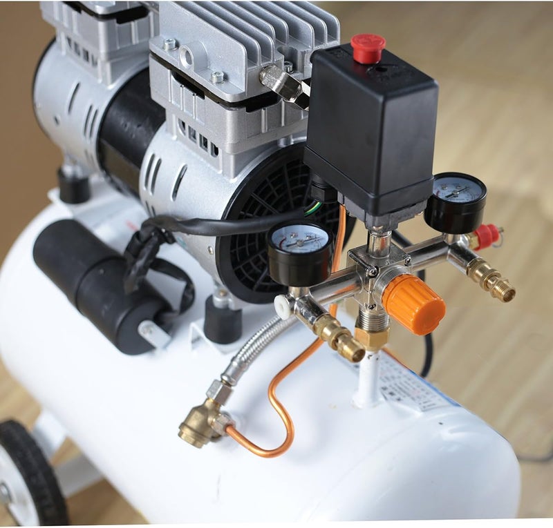 Secbolt Pressure Switch Manifold Regulator Gauges Air Compressor Pressure Switch Control Valve 90-120PSI (Vertical Switch) - Image 4